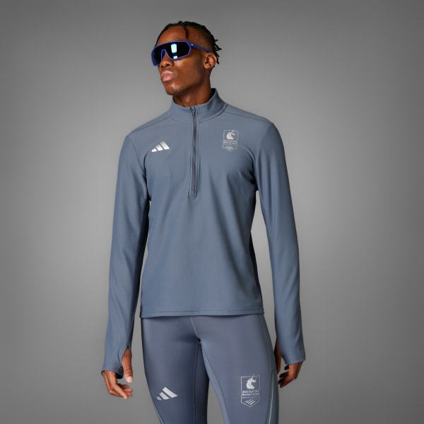 adidas Boston Marathon® 2025 Own the Run 1/4 Zip Tee - Black
