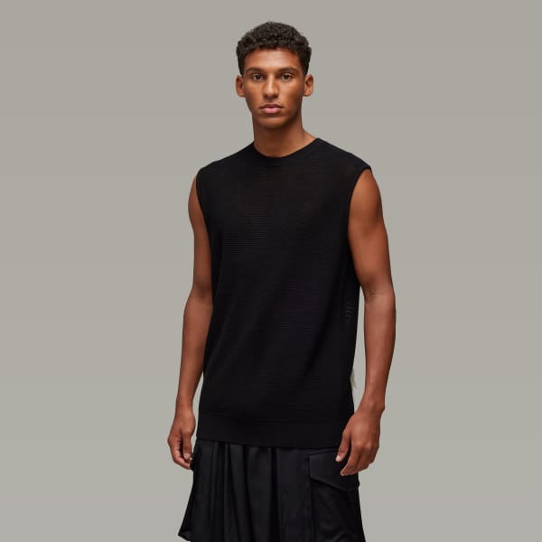 ブラック Y-3 GRAPHIC KNIT VEST