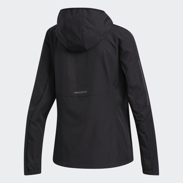 Black Own the Run Hooded Wind Jacket FYT16