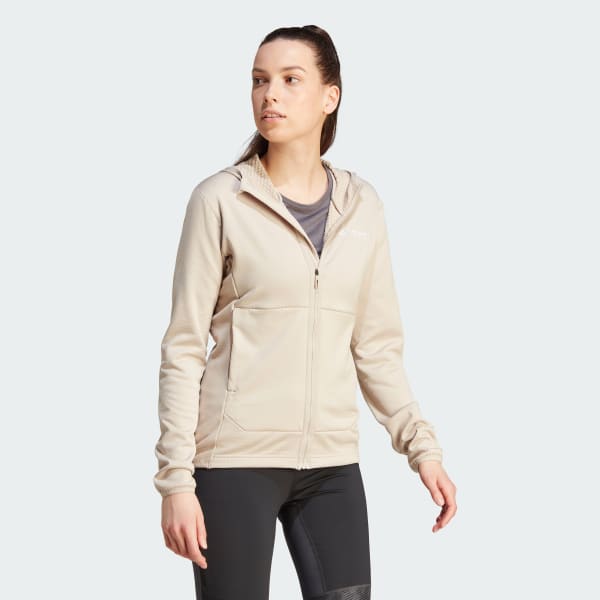 Beige TERREX XPERIOR LIGHT HOODED FLEECEJACKE