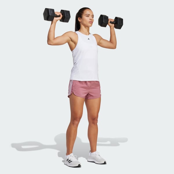 Pink Pacer Training 3-Stripes Woven High-Rise Shorts