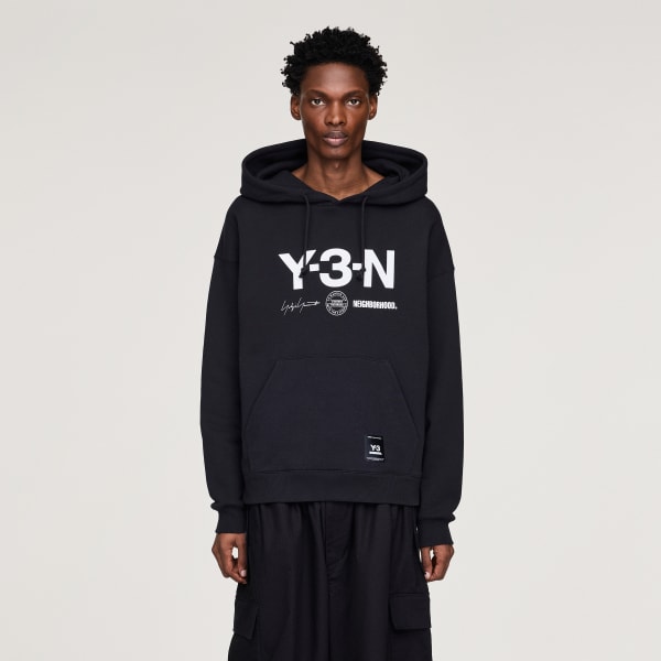 adidas Y-3 NBHD GRAPHIC HOODIE - Grey | Free Shipping with adiClub