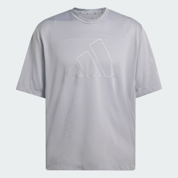 Grey D4T PrimeLift Essentials Workout Mesh T-Shirt