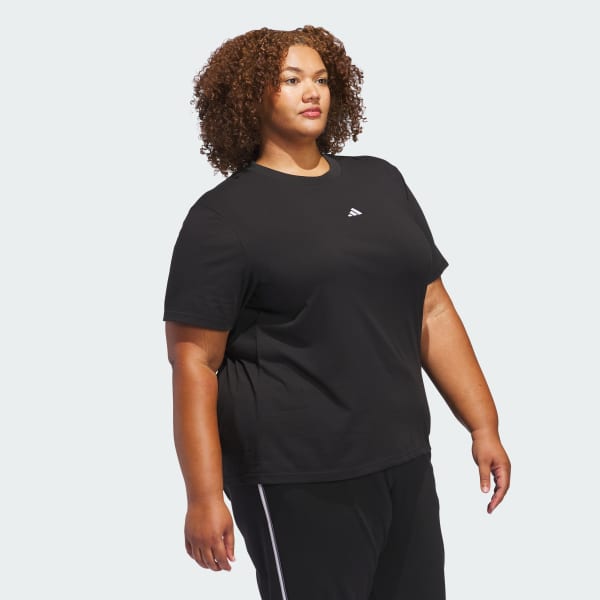 Preto T-shirt com Logótipo Pequeno Essentials