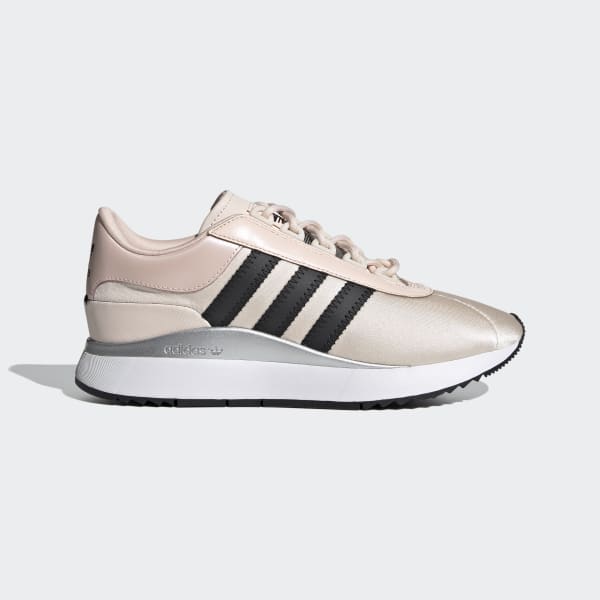 silver and pink adidas