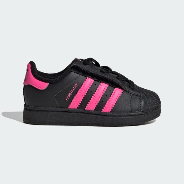adidas Superstar II Comfort Closure Elastic Lace Shoes - Black