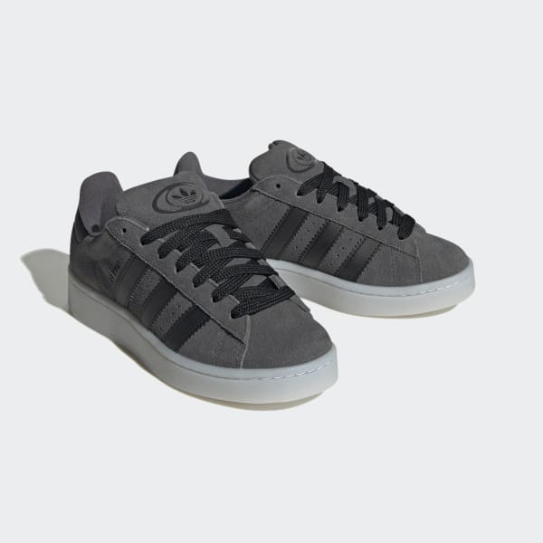 Tênis couro adidas originals campus outlet cinza