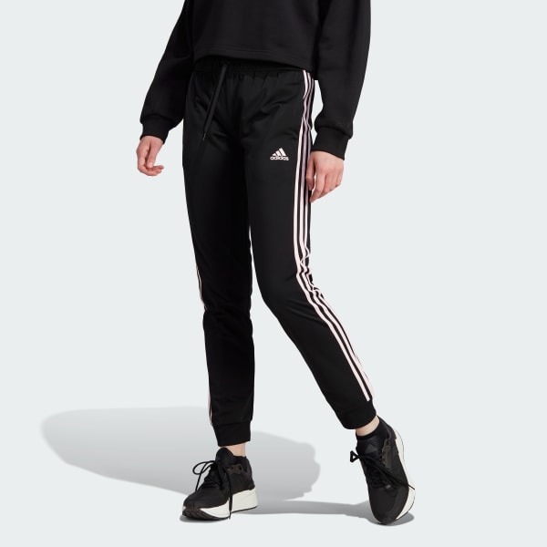 adidas, Pants & Jumpsuits, Adidas Slim Tapered Track Pants Black White  Stripe Size Xl