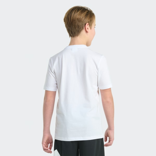 White Short Sleeve Jungle Box Logo Tee

