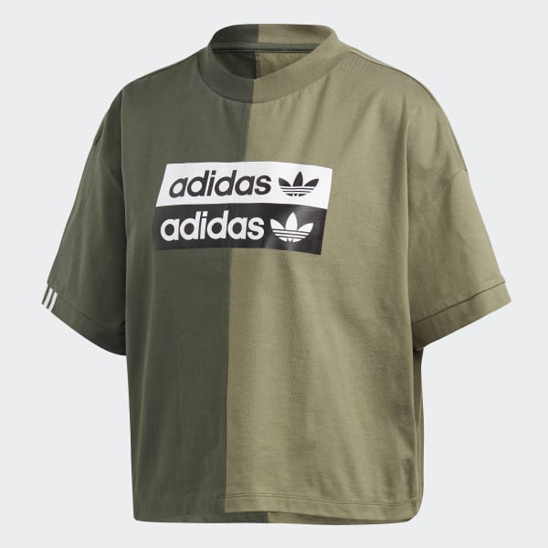 polera verde adidas