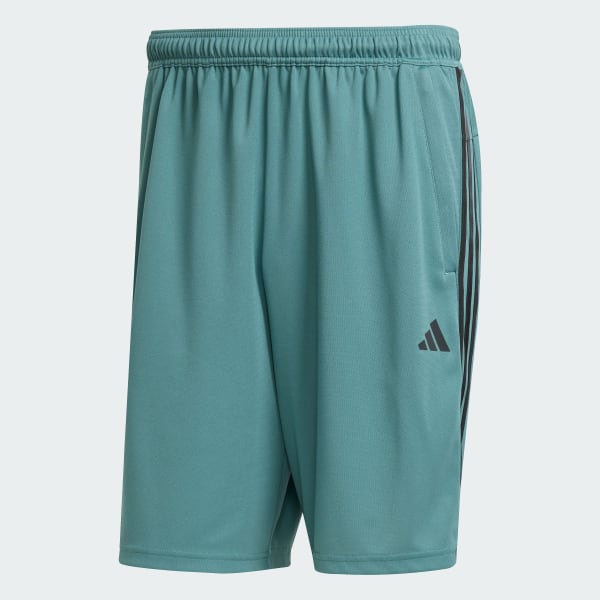Zielony Train Essentials Piqué 3-Stripes Training Shorts