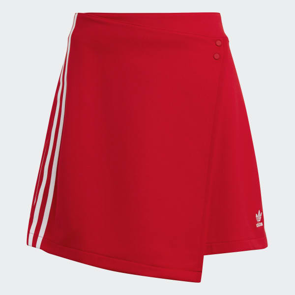 Czerwony Adicolor Classics 3-Stripes Short Wrapping Skirt