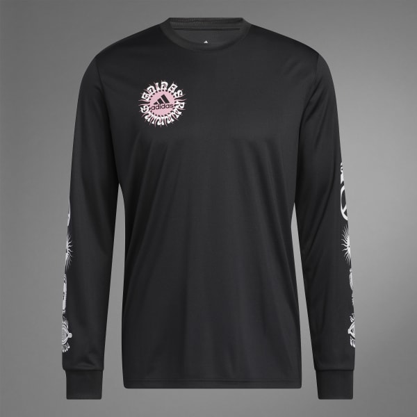 Svart Freedom Running Graphic Long Sleeve Tee