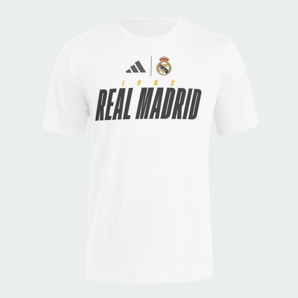 adidas Real Madrid Graphic Tee - White | Free Shipping with