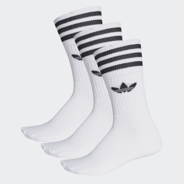después de esto Tratado Espectáculo adidas Crew Socks (3 Pairs) in White and Black | adidas UK