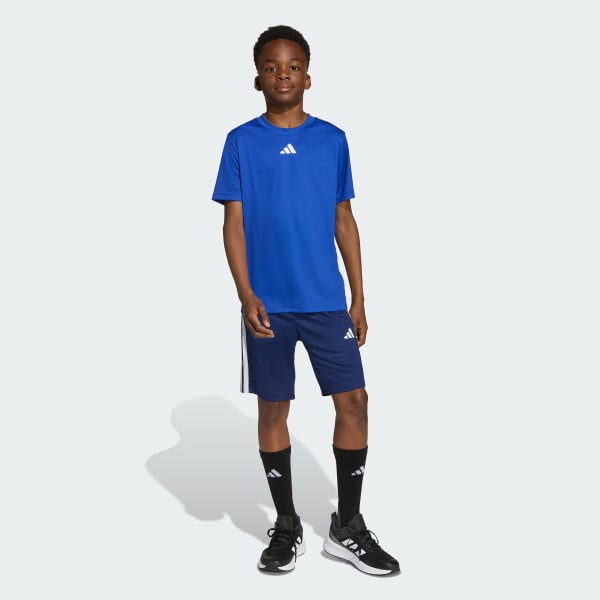 Blauw Train Essentials 3-Stripes T-shirt Set Kids