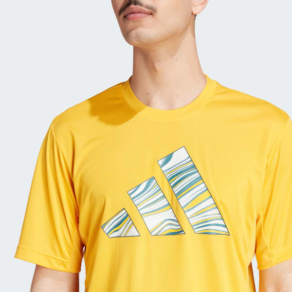 Adidas yellow t shirt sales