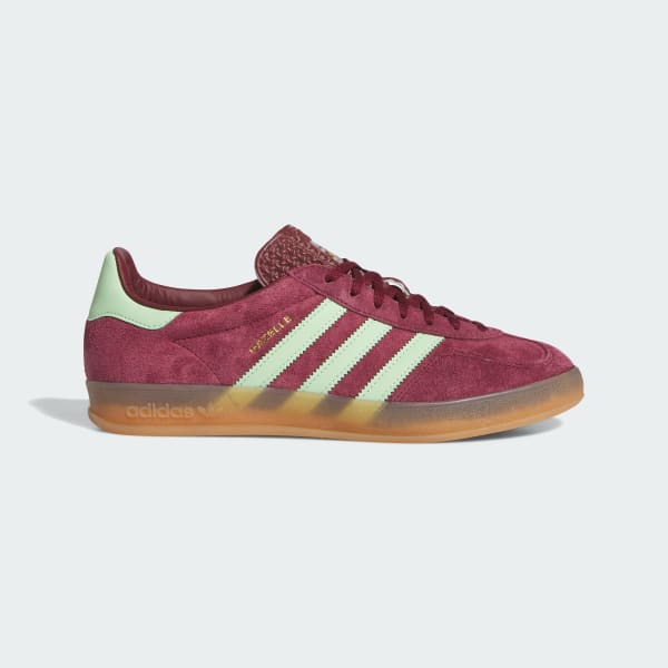 Adidas burgundy gazelle trainers hotsell