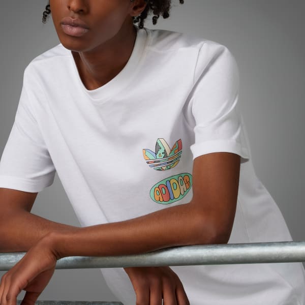 Λευκό Enjoy Summer Front/Back Graphic Tee