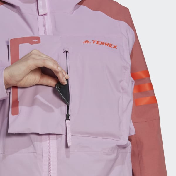 Lila Terrex Xploric RAIN.RDY Hiking Jacket (Plus Size)