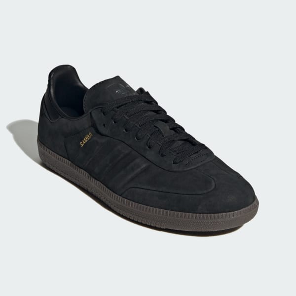 Adidas samba outlet black suede trainers