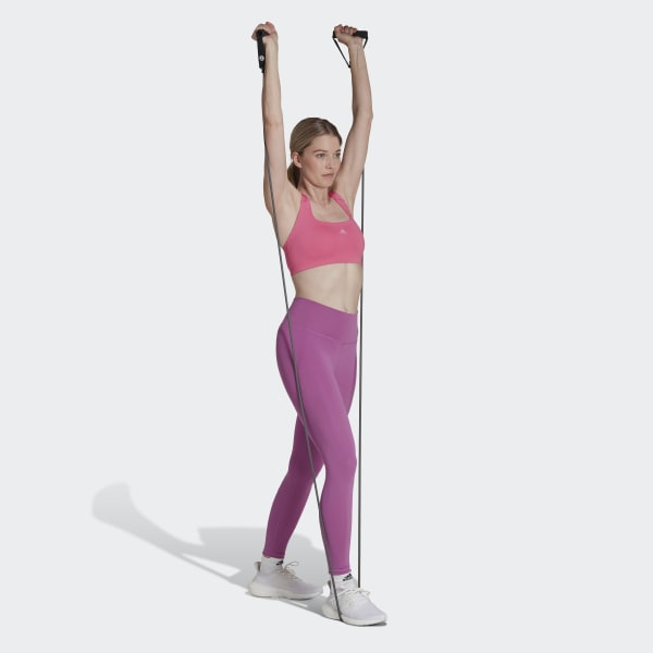 adidas Training leggings with large logo in purple
