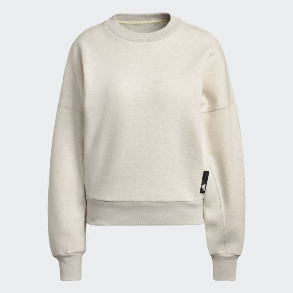 Μπεζ adidas Sportswear Studio Lounge Fleece Sweatshirt