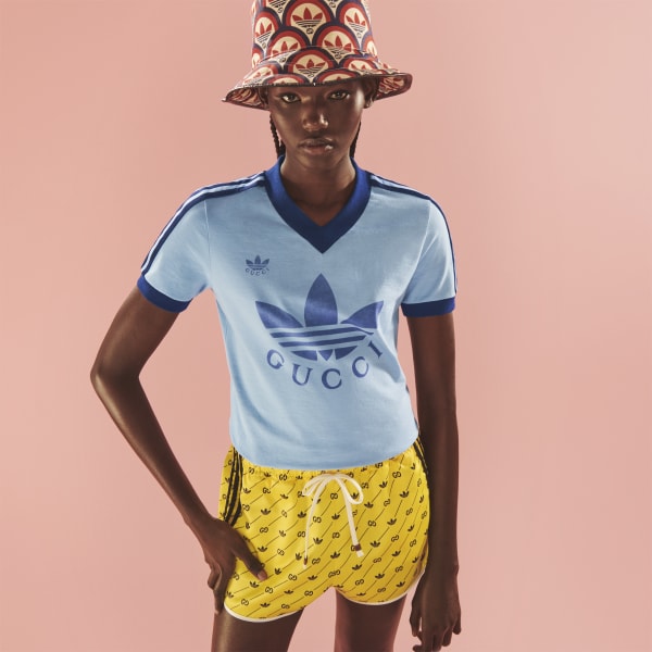 adidas Playera adidas x Gucci Cuello en V - Azul | adidas Mexico