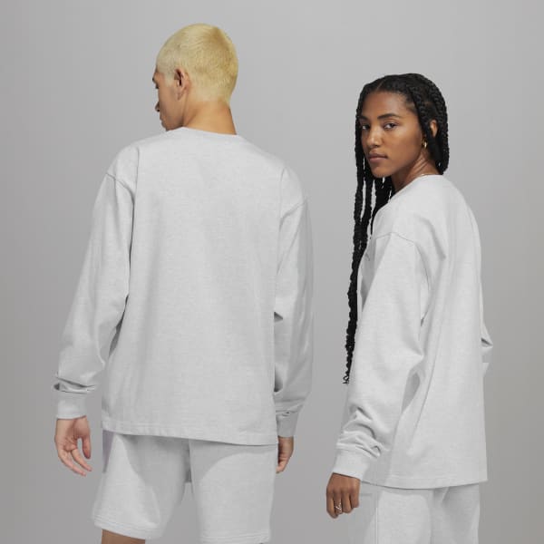 Gris Pharrell Williams Basics Long Sleeve Long-sleeve Top (Gender Neutral) C4974