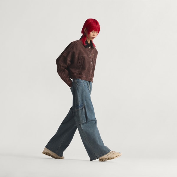 ブラウン キャンバス トラックトップ ジャケット