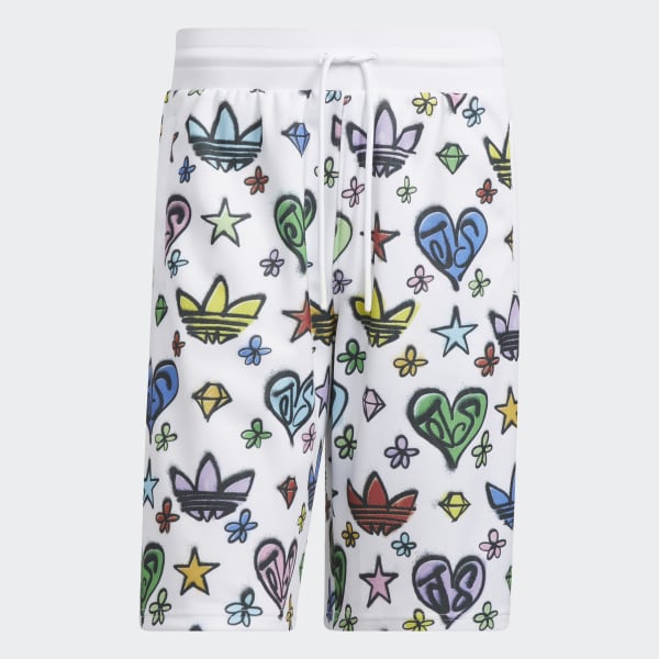 Bialy Jeremy Scott Monogram Shorts (uniseks) DVW79