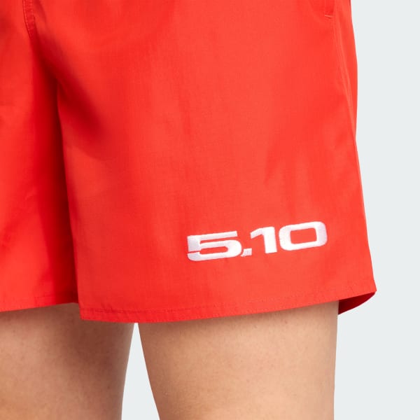 adidas Five Ten Logo Line Short - Red | Free Shipping with