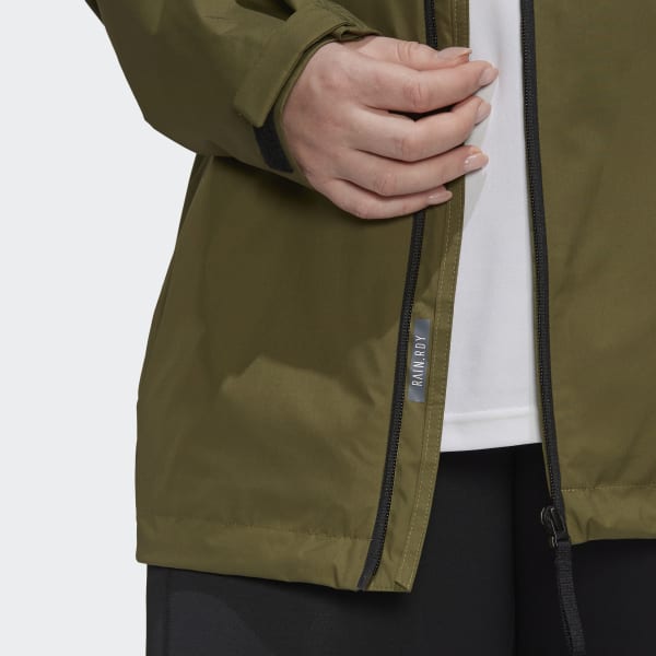 Grun TERREX Multi RAIN.RDY Two-Layer Regenjacke – Große Größen