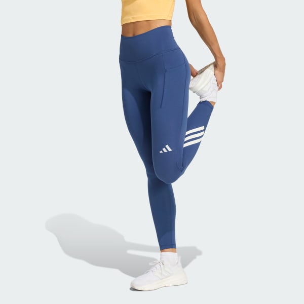 Blue adi365 Climacool 3 Stripes Running Full Length Leggings