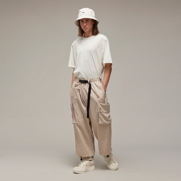 Brown Y-3 Nylon Twill Cuffed Pants