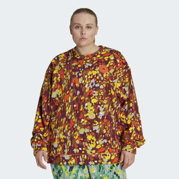 Blanc adidas by Stella McCartney Floral Print Sweatshirt - Plus Size UP168