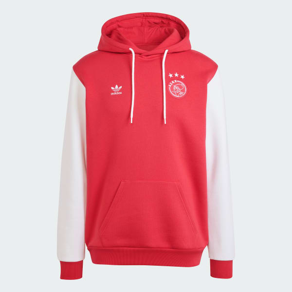 Red and white adidas hoodie store