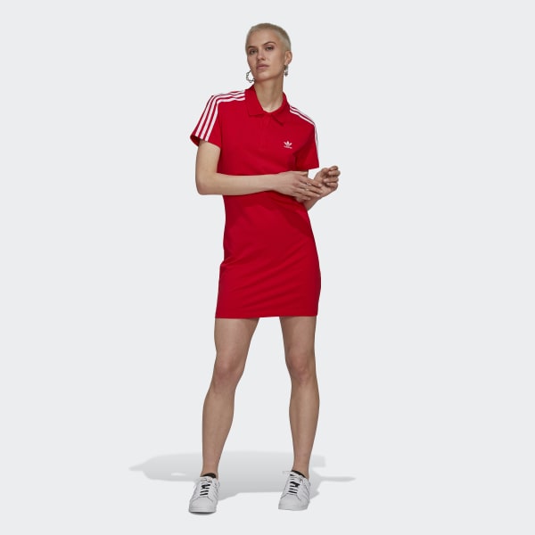 adidas Adicolor Classics Tee Dress - Red | adidas Canada