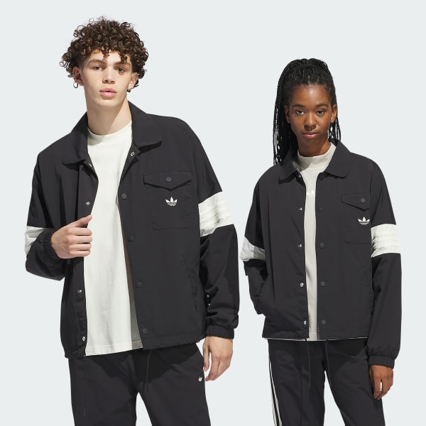 Adidas best sale button jacket