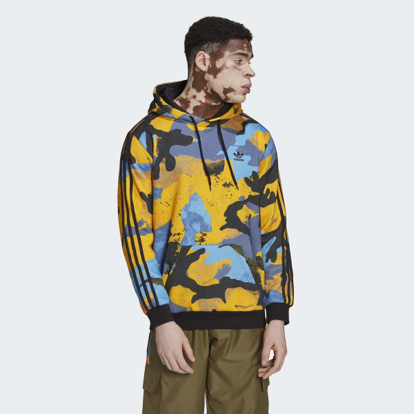 Polerón con Capucha Camo Series Estampado Integral - Amarillo adidas ...