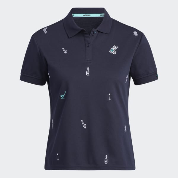 Blue AEROREADY Play Green Graphic Polo Shirt YY439