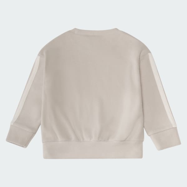 Beige Winterized 2-Piece Long Sleeve Fleece Pullover & Jogger Set