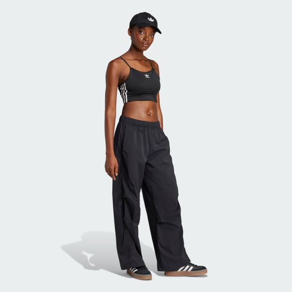 Black Essentials Ripstop Parachute Pants