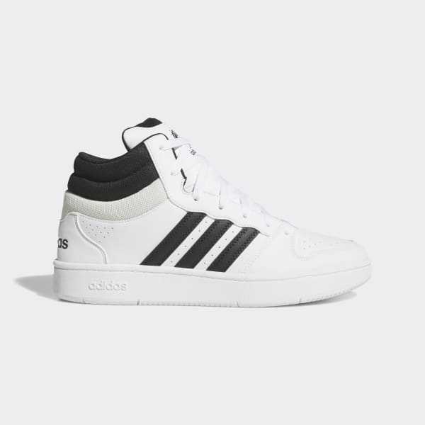 adidas hoops 2.0 mid white and black