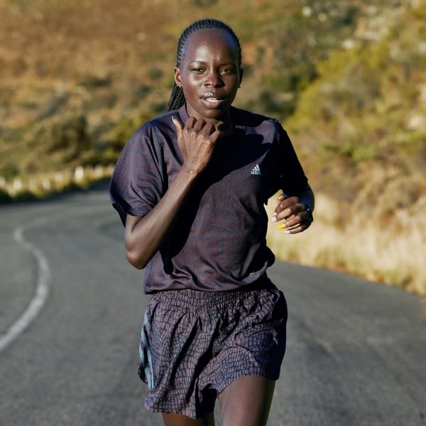 Preto T-shirt de Running Run Icons S3914