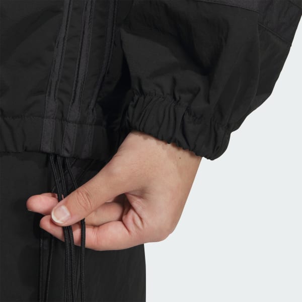 adidas Ruched Track Top Jacket - Black | adidas Singapore