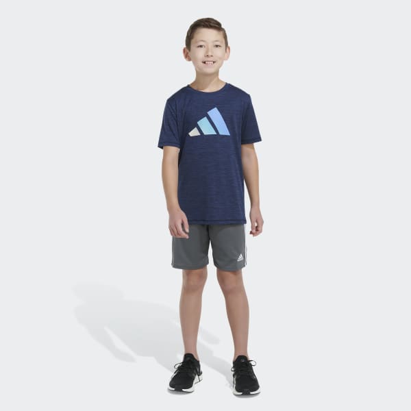 adidas Mélange Iconic Tee - Blue | Kids' Training | adidas US