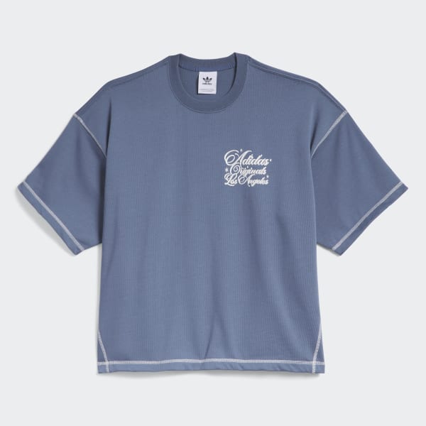 adidas Wilshire Short Sleeve Sports Tee - Blue | Free