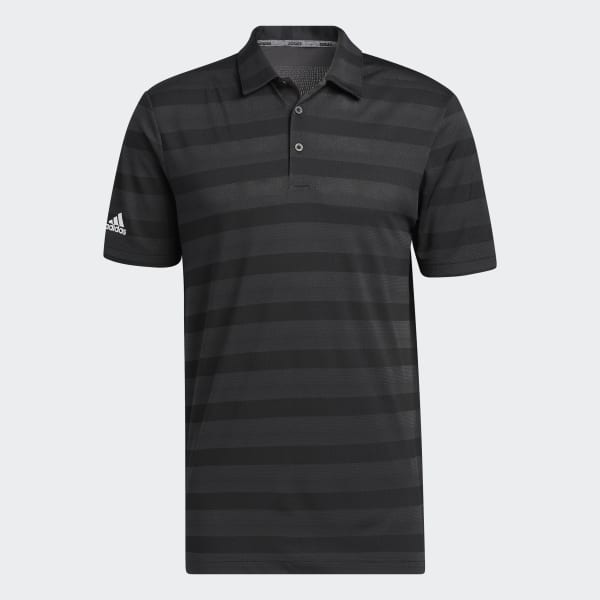 Czerń Two-Color Striped Polo Shirt DL275