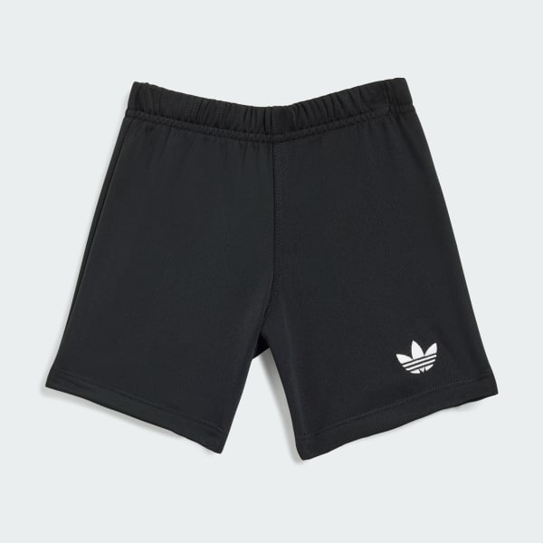 Blanco Conjunto de playera y shorts para niños